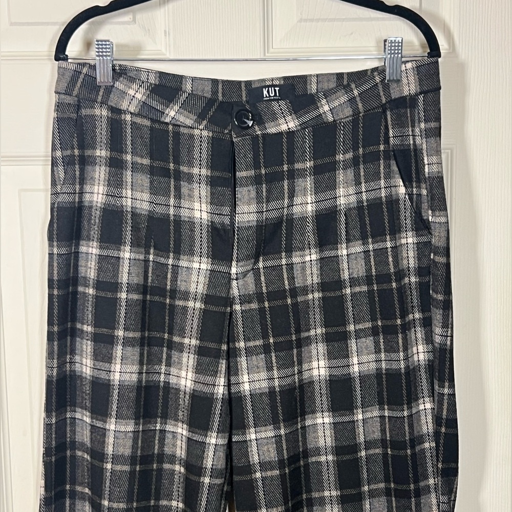 KUT from the cloth Plaid light flannel pants, size 10 - Picture 4 of 7